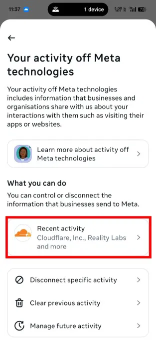 How to See Which Websites Are Sharing Your Activity with Instagram Picture 4