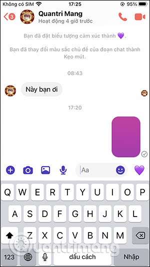 How to send blank messages on Messenger, post status, leave blank comments on Facebook Picture 6
