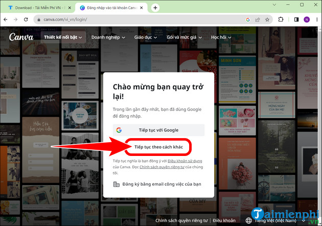 Picture 2 of How to send Canva links via Zalo, Gmail, Messenger, and share Canva designs via Zalo.