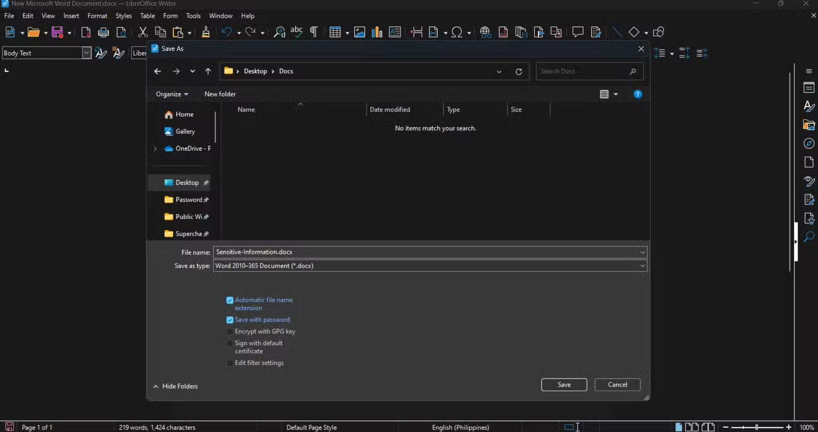 How to send password protected files without buying software Picture 4