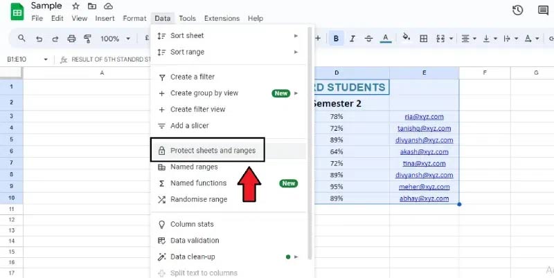 How to set a password for Google Sheets Picture 3