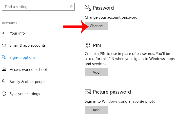 How to set a password for Windows 10 computer, how to change Windows 10 password Picture 16