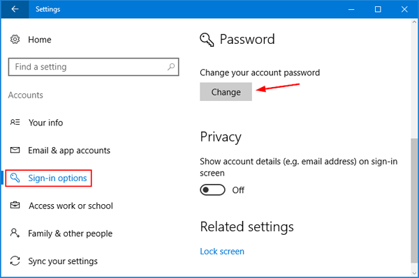 How to set a password for Windows 10 computer, how to change Windows 10 password Picture 26