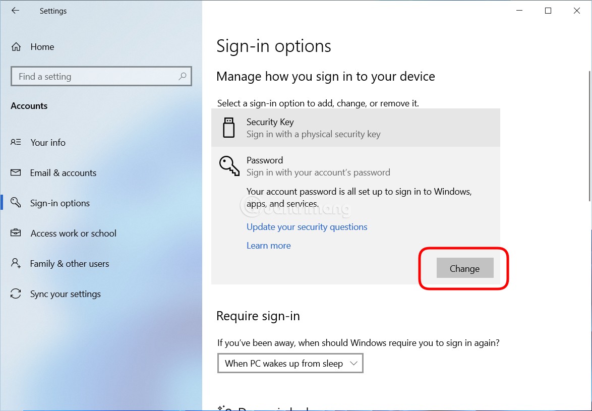 How to set a password for Windows 10 computer, how to change Windows 10 password Picture 36
