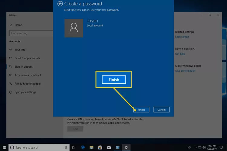How to set a password for Windows 10 computer, how to change Windows 10 password Picture 8