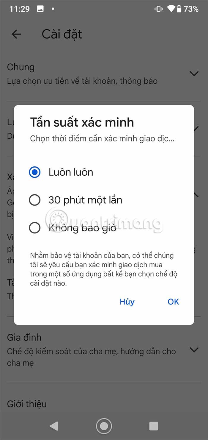 How to set a password to download applications on Android Picture 5