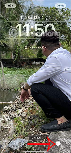 Picture 2 of How to set a wallpaper that doesn't cover your face on iOS 16 - following the trend.