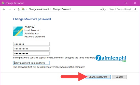 How to set a Windows 10 password, set a password for Windows 10 computer Picture 34