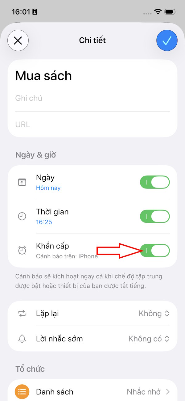 How to set alarm style for reminders on iPhone Picture 10