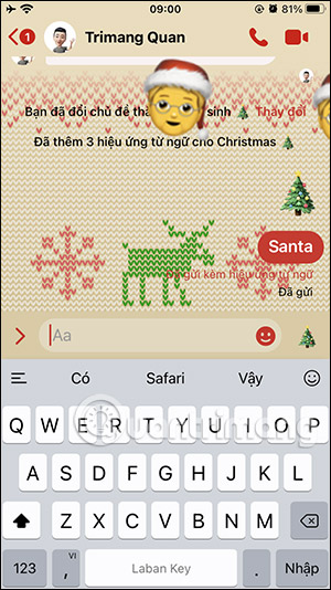 How to set Christmas theme for Messenger Picture 11