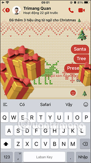 How to set Christmas theme for Messenger Picture 12