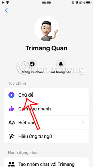 How to set Christmas theme for Messenger Picture 3
