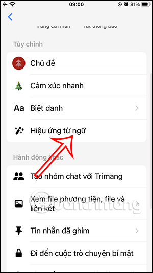 How to set Christmas theme for Messenger Picture 7