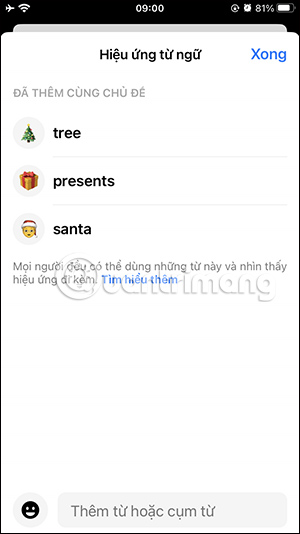How to set Christmas theme for Messenger Picture 8