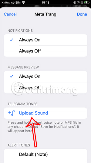 How to set different message sounds on Telegram Picture 4