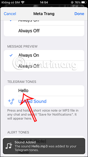 How to set different message sounds on Telegram Picture 7
