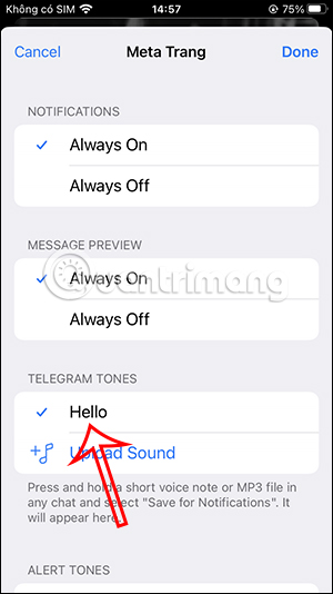 How to set different message sounds on Telegram Picture 8