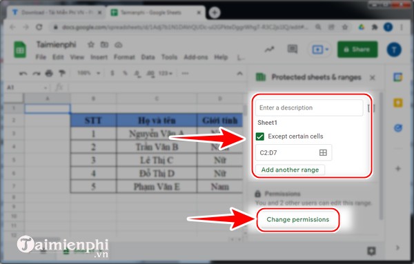 Picture 19 of How to set edit permissions for spreadsheets in Google Sheets