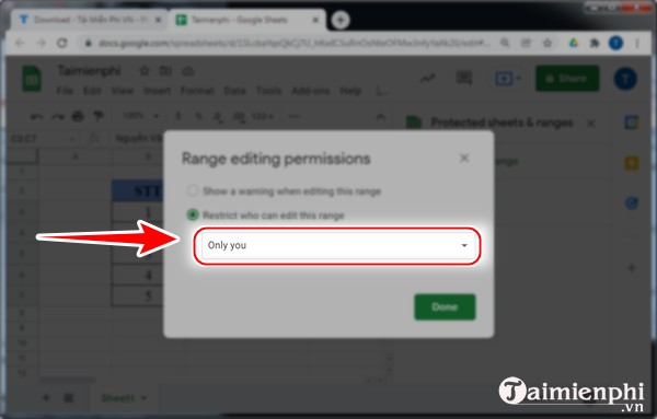 Picture 6 of How to set edit permissions for spreadsheets in Google Sheets