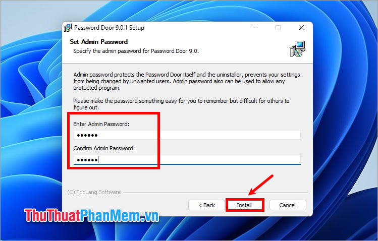 How to set password for application on Windows 11 computer Picture 6
