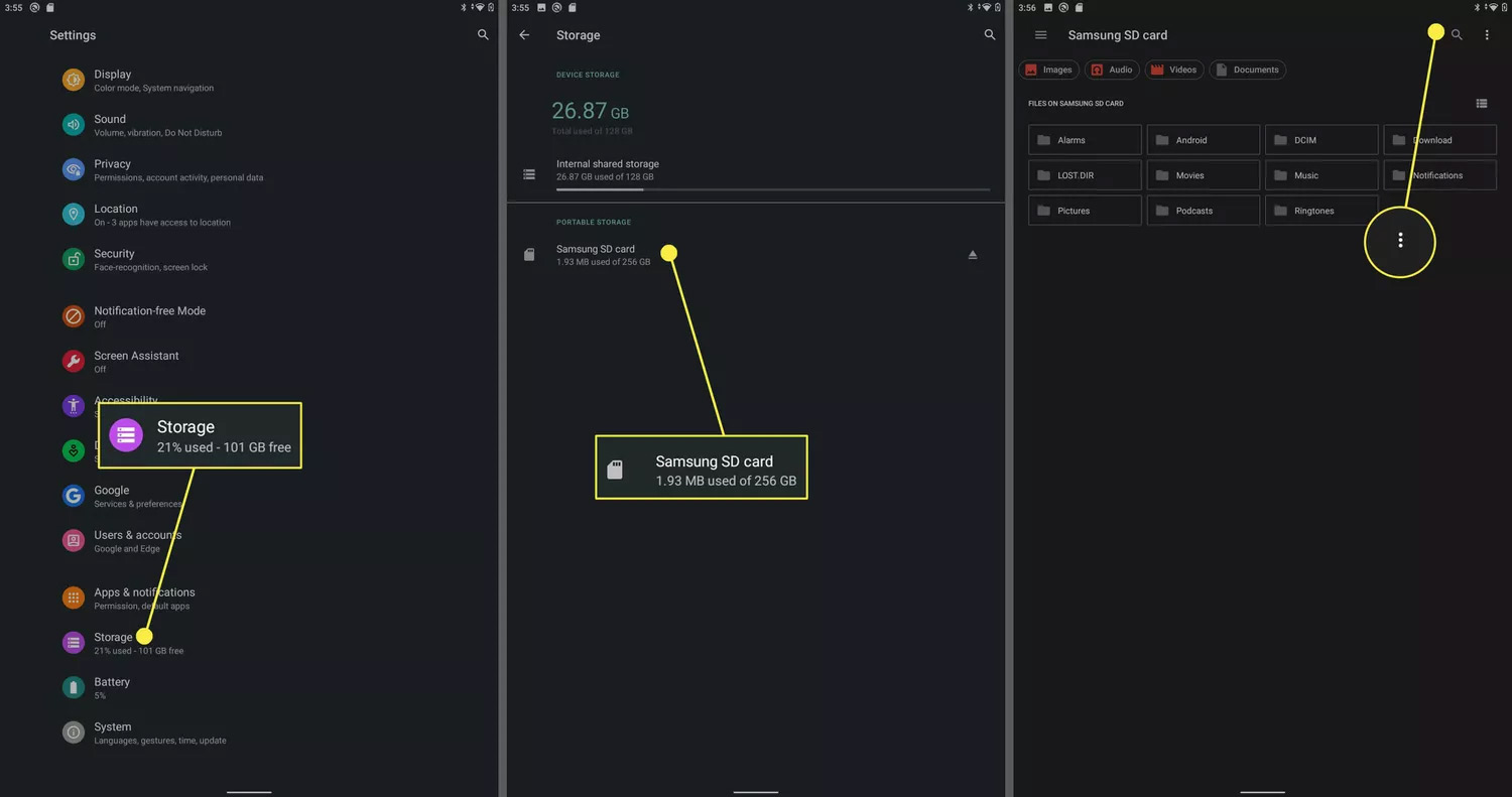 How to set SD card as default storage on Android Picture 1