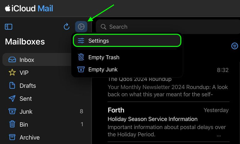 How to set up an out of office reply in iCloud Mail Picture 3