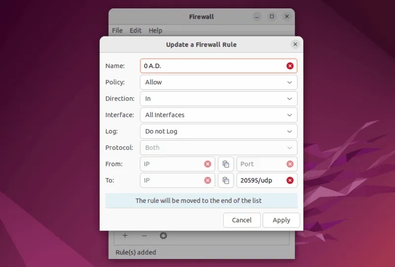 How to setup GUFW (Graphical Uncomplicated Firewall) on Ubuntu Picture 15