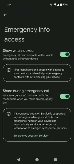 How to set up personal safety information on Android Picture 4