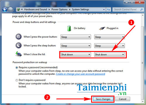 Picture 7 of How to set up power off when closing the laptop lid.