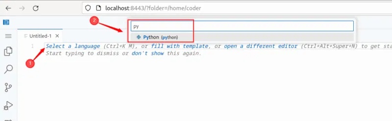 How to setup web based code server in Linux Picture 13