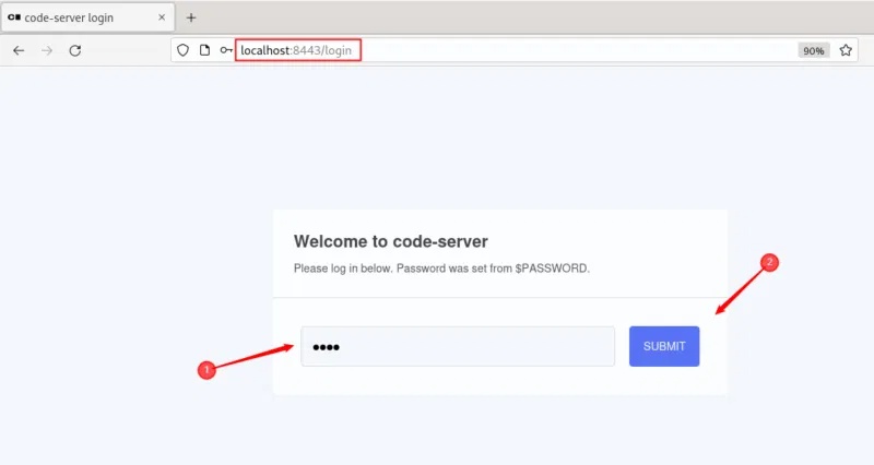 How to setup web based code server in Linux Picture 3