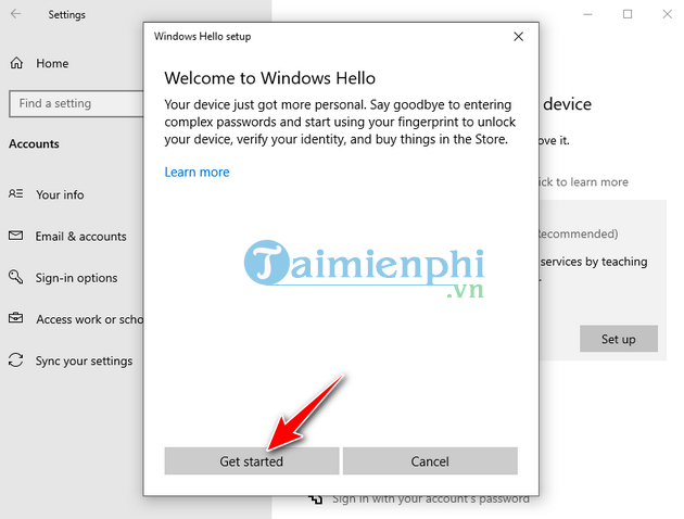 Picture 5 of How to set up Windows Hello on an HP laptop