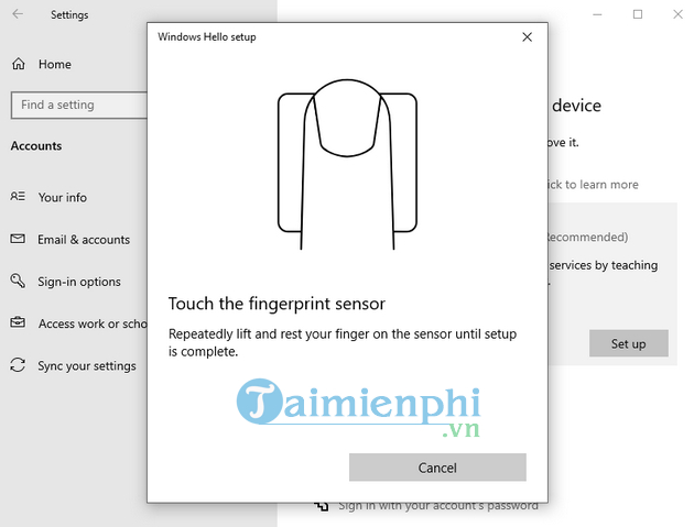 Picture 6 of How to set up Windows Hello on an HP laptop
