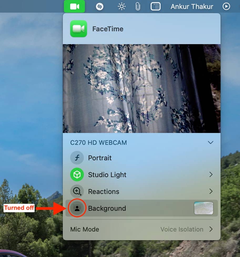 How to set virtual wallpaper for video calling on Mac Picture 3