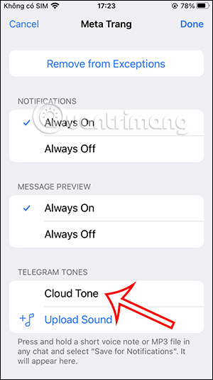 How to set voice chat to Telegram notification tone Picture 6