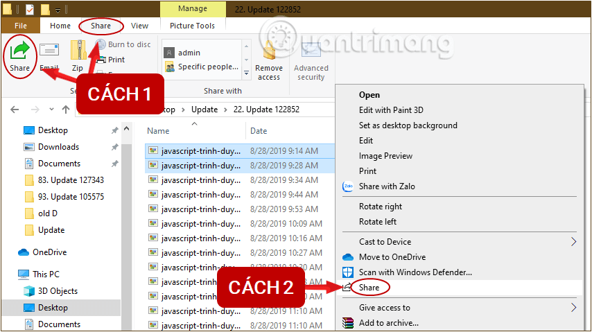 How to share a folder (folder) on Windows 10 Picture 1