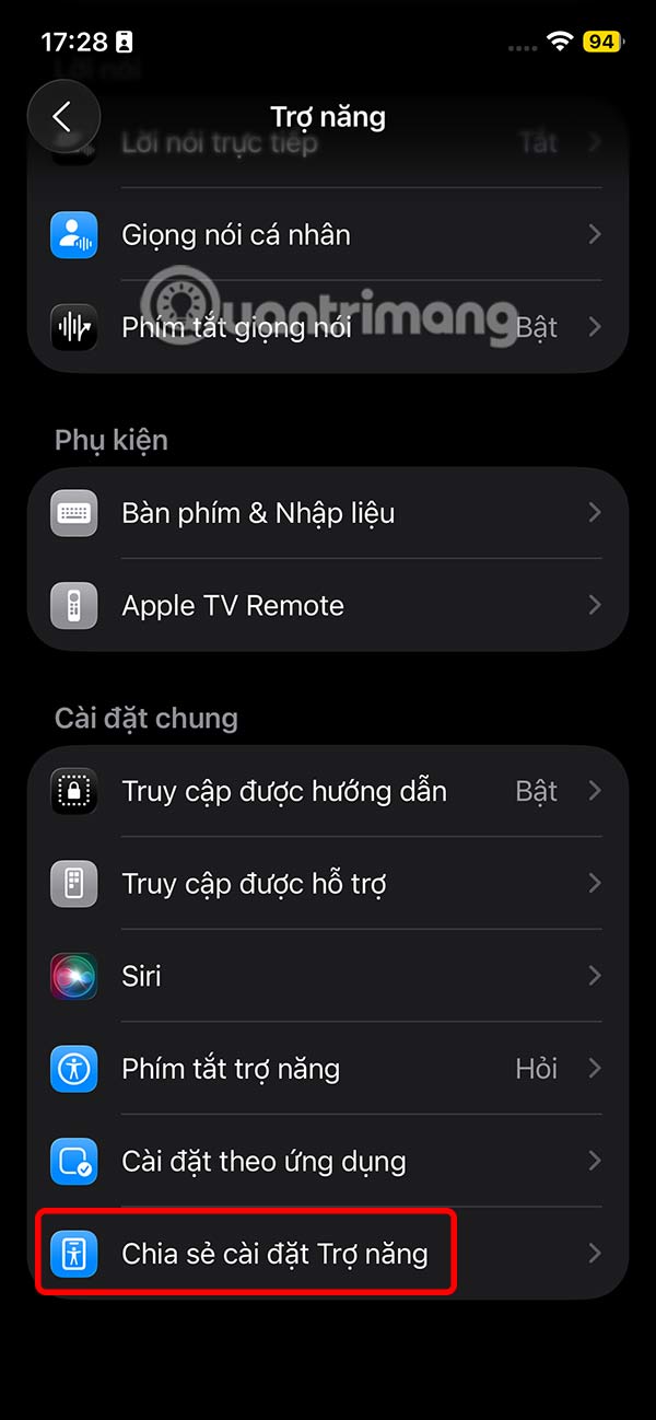 How to Share iPhone Accessibility Settings to Another Device Picture 3