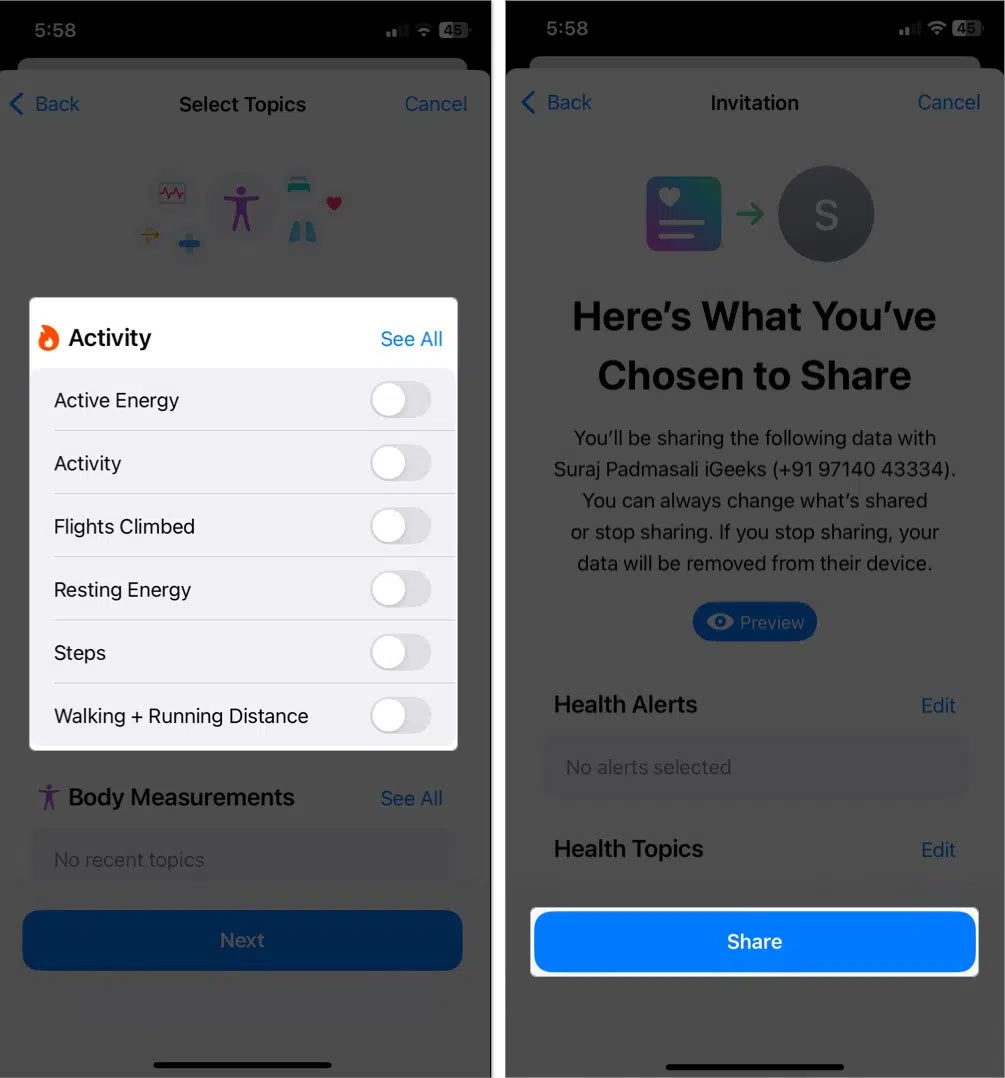How to Share Health Data on iPhone Picture 3