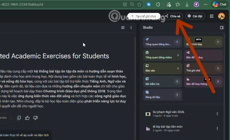 Picture 1 of How to share NotebookLM publicly