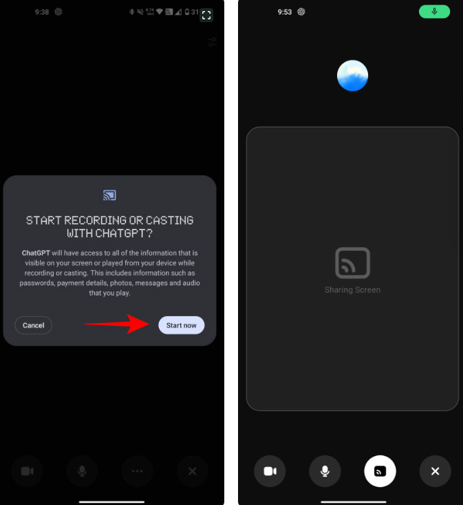 How to share screen video with ChatGPT Voice Picture 2