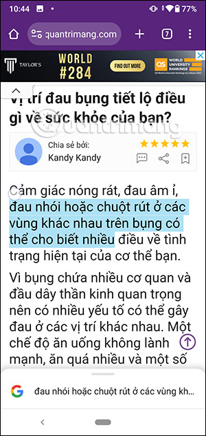 How to share text on Chrome as a link Picture 3