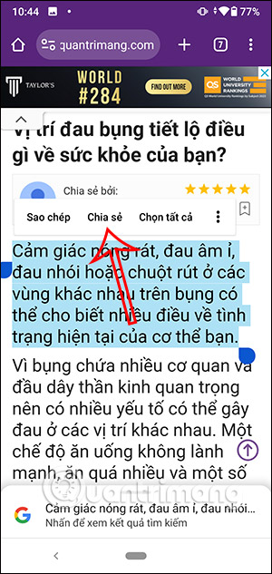 How to share text on Chrome as a link Picture 4