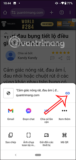 How to share text on Chrome as a link Picture 5