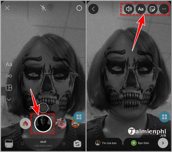 How to shoot skull filter videos on Instagram Picture 4