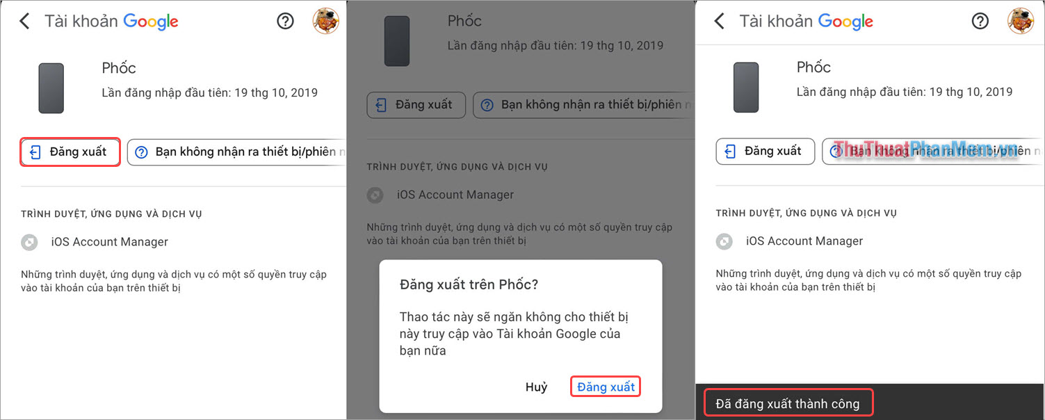 How to sign out of your Google account on another device Picture 12