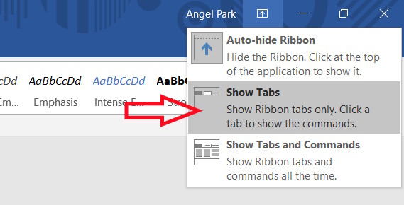 How to simplify the Word interface to increase concentration? Picture 1