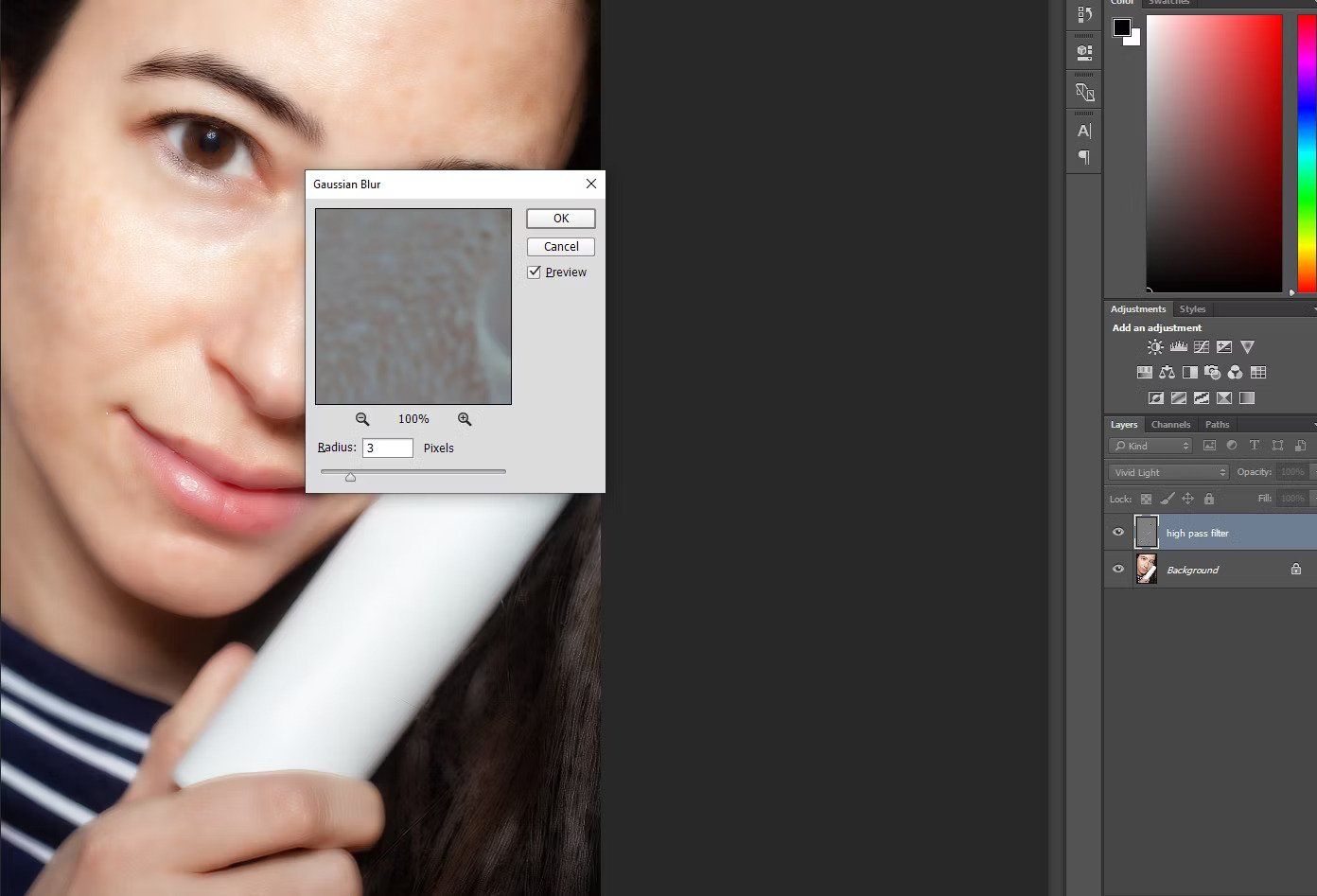 How to smooth skin in Photoshop Picture 3