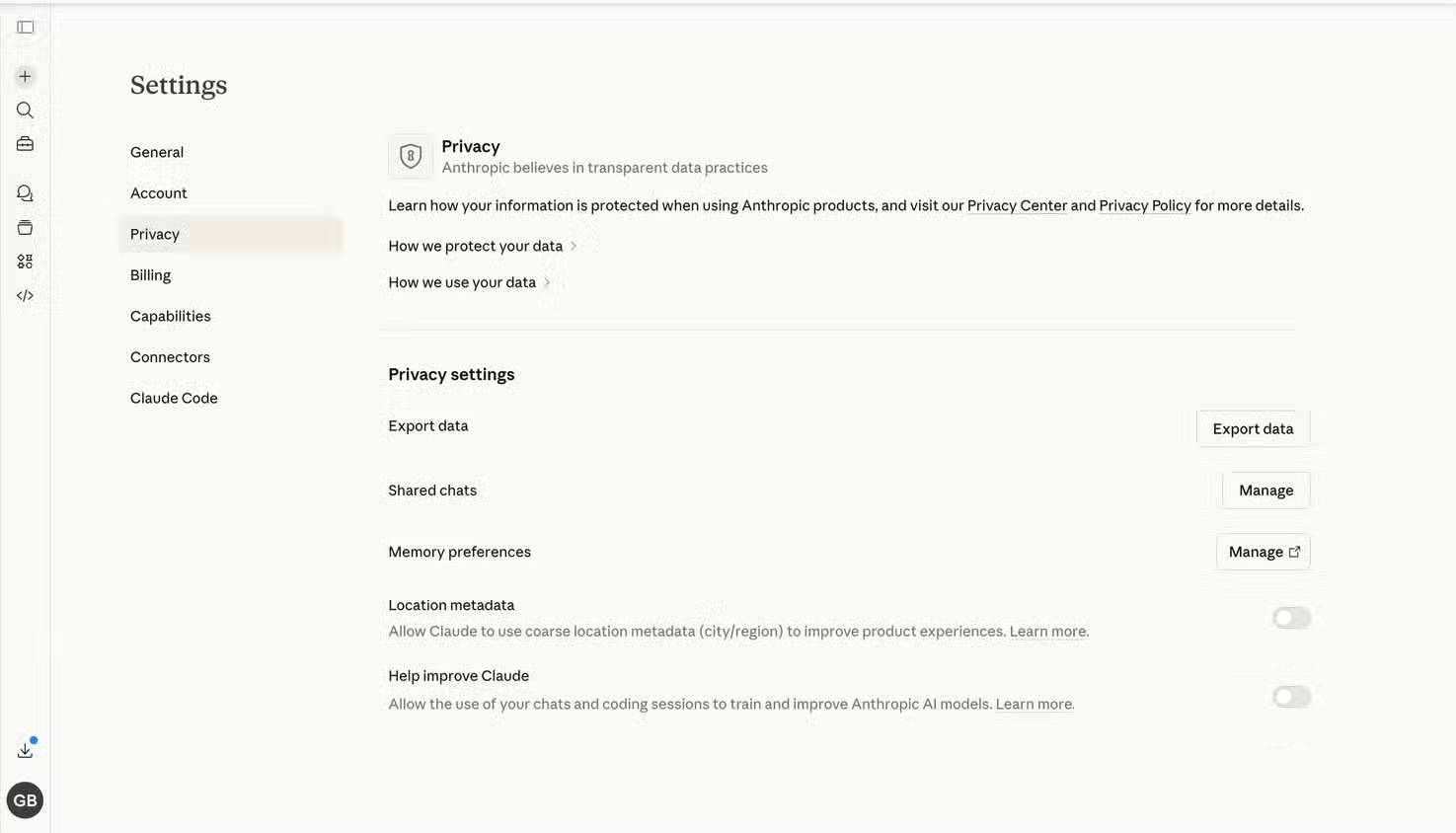 How to stop allowing the use of personal data to train AI. Picture 4