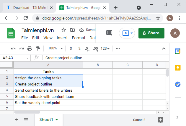 Picture 2 of How to strike through text in Google Sheets and Google Docs