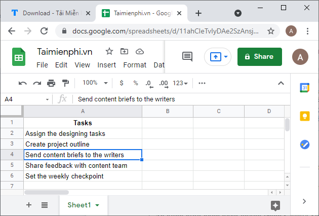 Picture 4 of How to strike through text in Google Sheets and Google Docs